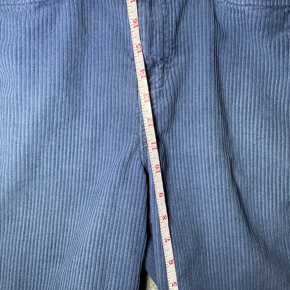 VTG Badge 90s Corduroy Shorts Women’s 16R Blue Relaxed Fit High Waist Baggy Surf - Picture 4 of 9